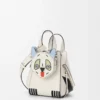 Futurist Cat kompakte Hammock-Tasche aus klassischem Kalbsleder in Soft White