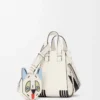 Futurist Cat kompakte Hammock-Tasche aus klassischem Kalbsleder in Soft White