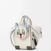 Futurist Cat kompakte Hammock-Tasche aus klassischem Kalbsleder in Soft White