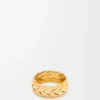 Geflochtener Ring aus Sterlingsilber Gold