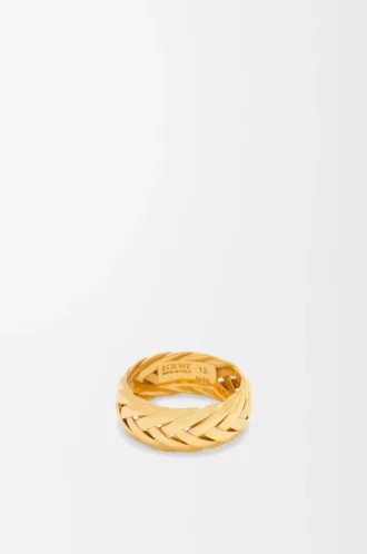 Geflochtener Ring aus Sterlingsilber Gold