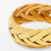 Geflochtener Ring aus Sterlingsilber Gold