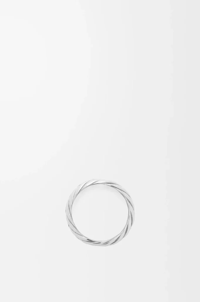 Geflochtener Ring aus Sterlingsilber Silber
