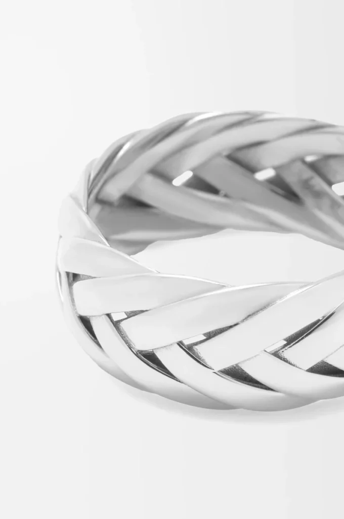 Geflochtener Ring aus Sterlingsilber Silber