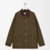 Gepolstertes Overshirt aus technischem Shell-Material in Khaki Green