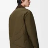 Gepolstertes Overshirt aus technischem Shell-Material in Khaki Green