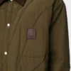 Gepolstertes Overshirt aus technischem Shell-Material in Khaki Green