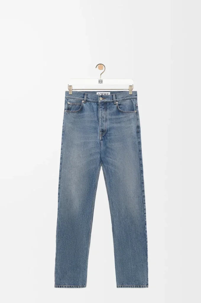 Gerade geschnittene Jeans aus Denim in Blau