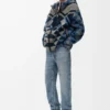 Gerade geschnittene Jeans aus Denim in Blau