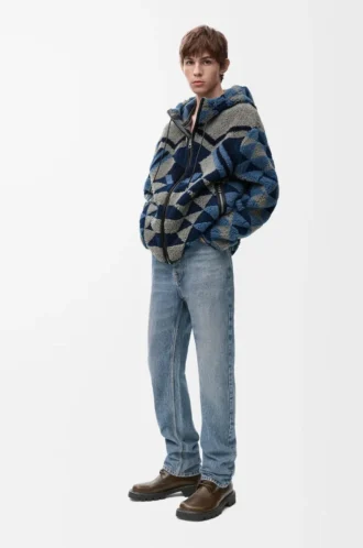 Gerade geschnittene Jeans aus Denim in Blau