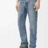 Gerade geschnittene Jeans aus Denim in Blau