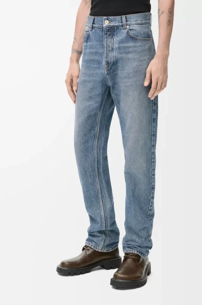 Gerade geschnittene Jeans aus Denim in Blau