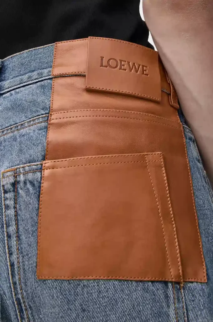Gerade geschnittene Jeans aus Denim in Blau