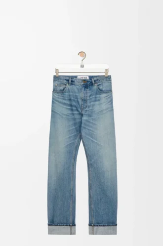 Gerade geschnittene Jeans aus Denim in Vintage Blue