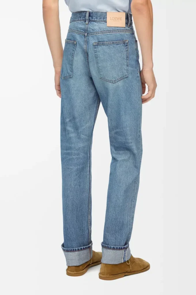 Gerade geschnittene Jeans aus Denim in Vintage Blue