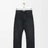 Gerade geschnittene Jeans aus Denim in Washed Black