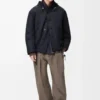 Gesteppte Jacke aus technischem Baumwollstoff Navy Blue