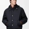 Gesteppte Jacke aus technischem Baumwollstoff Navy Blue