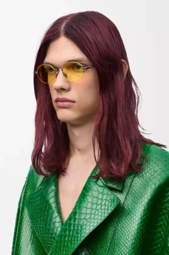 Groove Oval Sonnenbrille Gelb