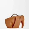 Große Elephant-Tasche aus klassischem Kalbsleder in Tan