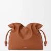 Große Flamenco-Clutch aus Nappakalbsleder Eichhörnchen