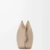 Große Flamenco-Clutch aus Nappakalbsleder Sand