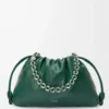 Große Flamenco-Handtasche aus Hirschleder Evergreen