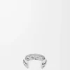 Große geflochtene Manschette aus Sterlingsilber Silber