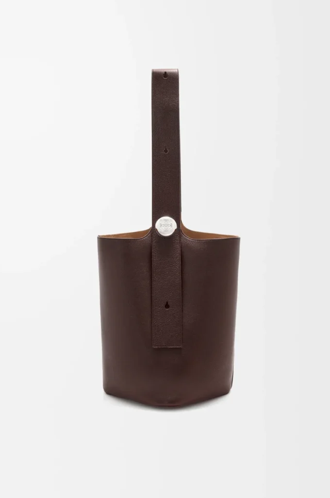 Große Pebble-Beuteltasche aus geschmeidigem genarbtem Kalbsleder in Oxblood
