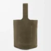 Große Pebble-Beuteltasche aus Wildkalbsleder in Dark Olive