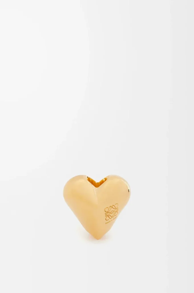 Großer Herz-Würfel Gold
