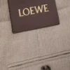 Gürtelhose aus Wolle Beige Melange