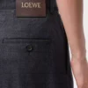 Gürtelhose aus Wolle Dunkelgrau