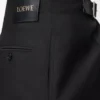 Gürtelhose aus Wolle und Seide Schwarz