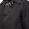 Gürteljacke aus Baumwolle Anthrazit