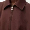 Gürteljacke aus Baumwolle und Seide Kaffee