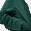 Gürteljacke aus Ziegenwildleder Grün