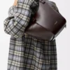 Hammock Flip Tasche aus klassischem Kalbsleder in Dark Chestnut