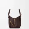 Hammock Flip Tasche aus klassischem Kalbsleder in Dark Chestnut