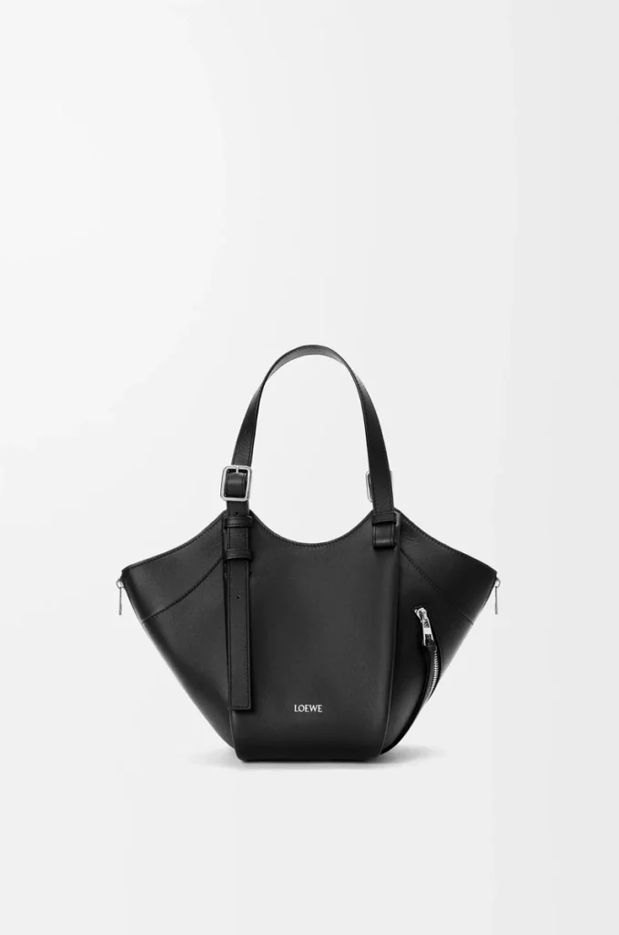 Hammock Flip Tasche aus klassischem Kalbsleder in Schwarz