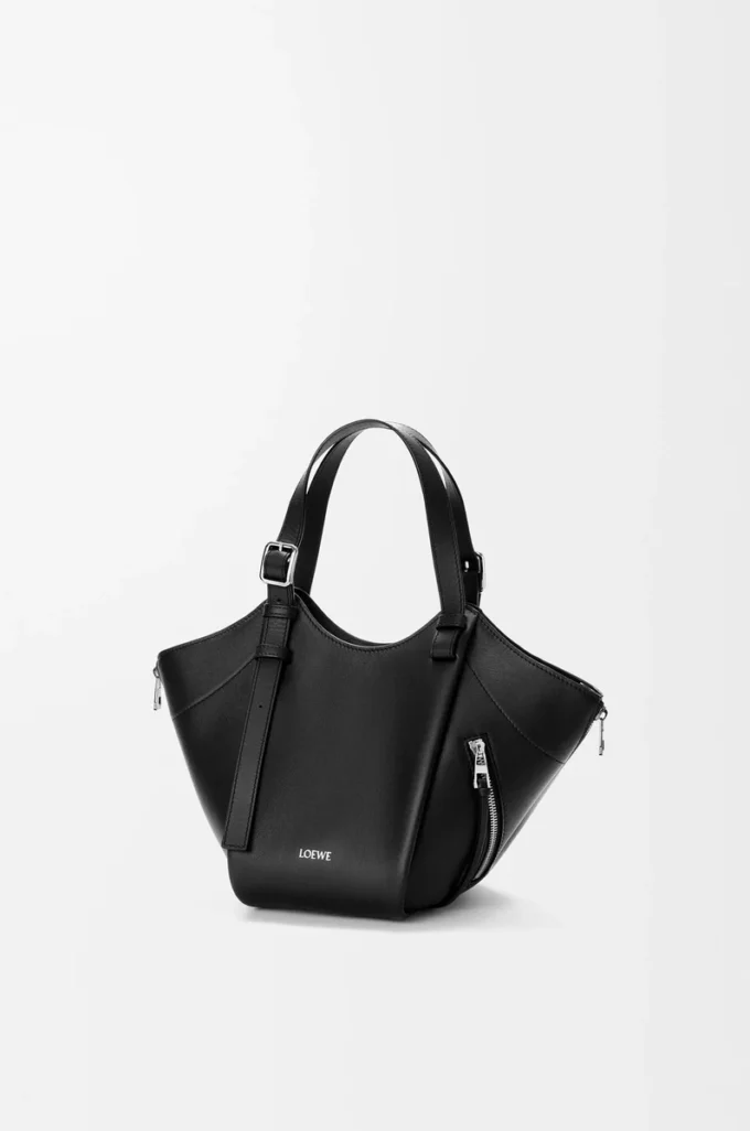 Hammock Flip Tasche aus klassischem Kalbsleder in Schwarz