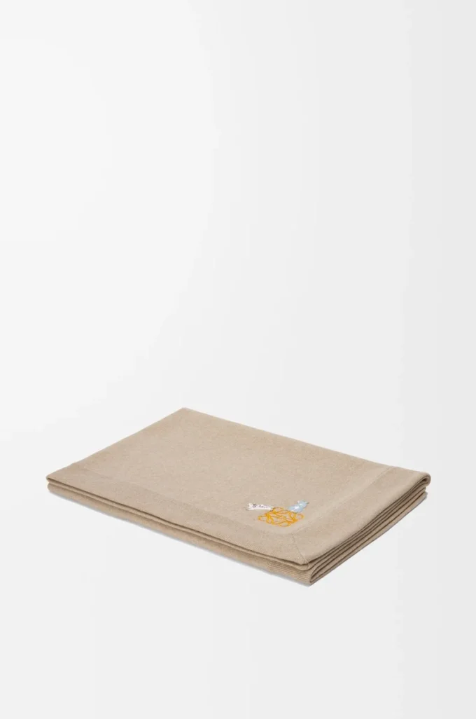 Hamster-Decke aus Kaschmir Beige