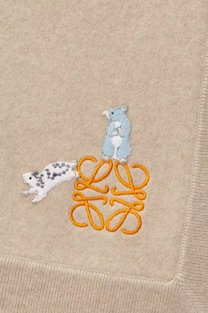 Hamster-Decke aus Kaschmir Beige