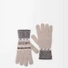 Handschuhe aus Wollmischung Beige/Mehrfarbig