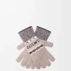 Handschuhe aus Wollmischung Beige/Mehrfarbig