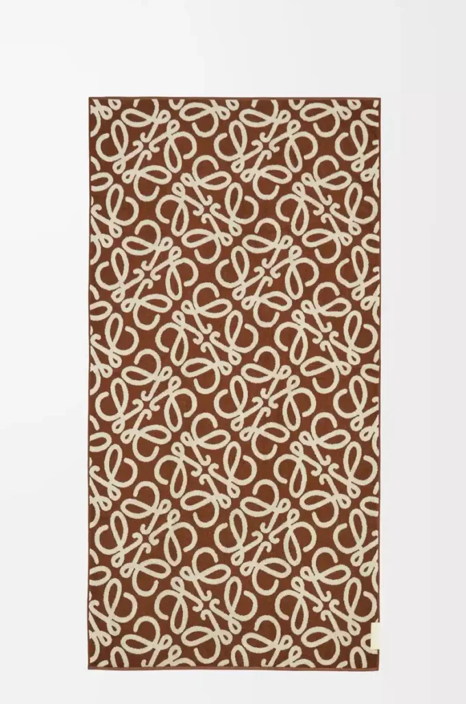 Handtuch aus Baumwolle in Braun/Beige
