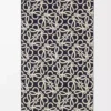 Handtuch aus Baumwolle Marineblau/Beige