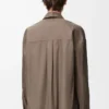 Hemd aus Baumwolle in Khaki-Braun