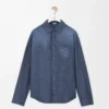 Hemd aus Baumwolle in Washed Blue