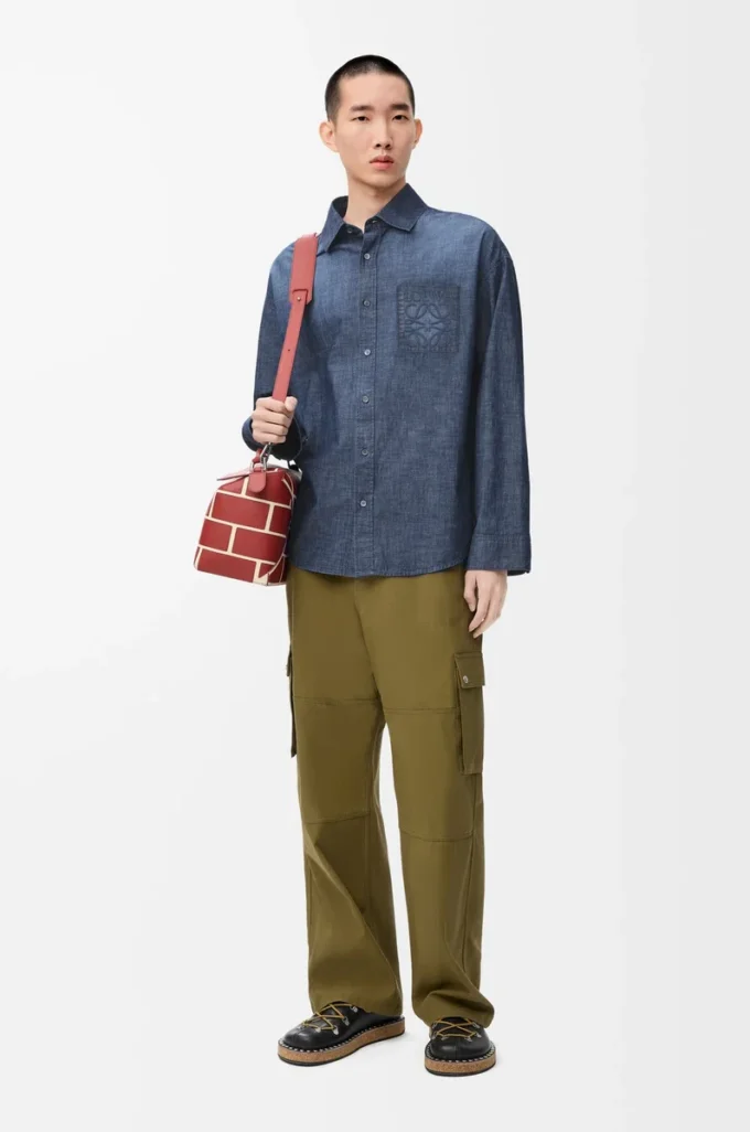 Hemd aus Baumwolle in Washed Blue